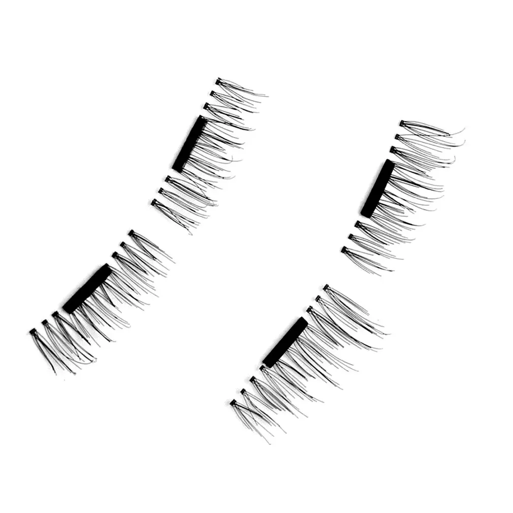 4 шт./лот легкие натуральные густые ресницы 3D Магнитные прочные накладные