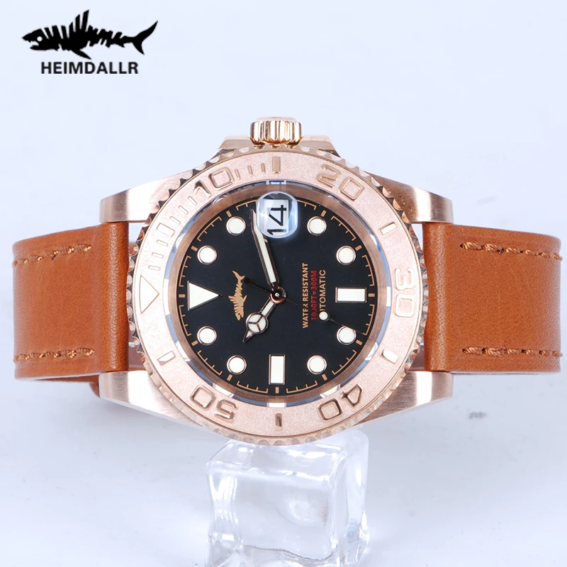 

HEIMDALLR Men's Dive Bronze Watch 41mm Green Dial Sapphire 30Bar Water Resistance NH35A Automatic Mechanical Retro Diving Watch