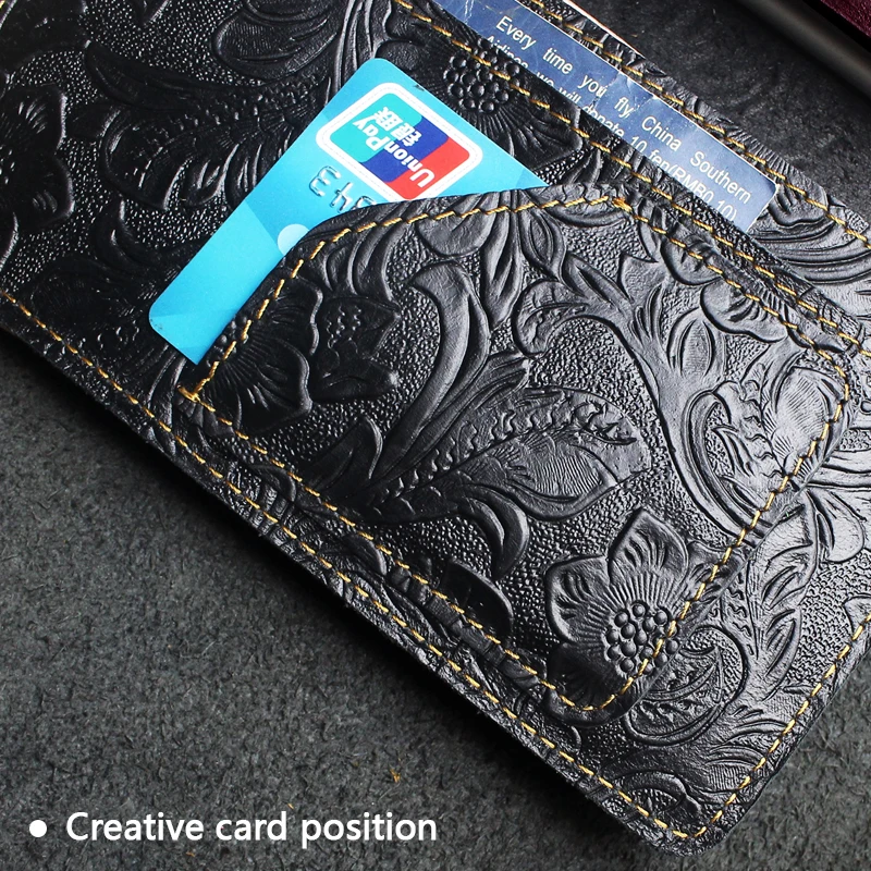 Genuine Leather Passport Case Cover Handmade Solid Credit Card Slot Air Ticket Holder Business Travel Wallet For Men, For Women