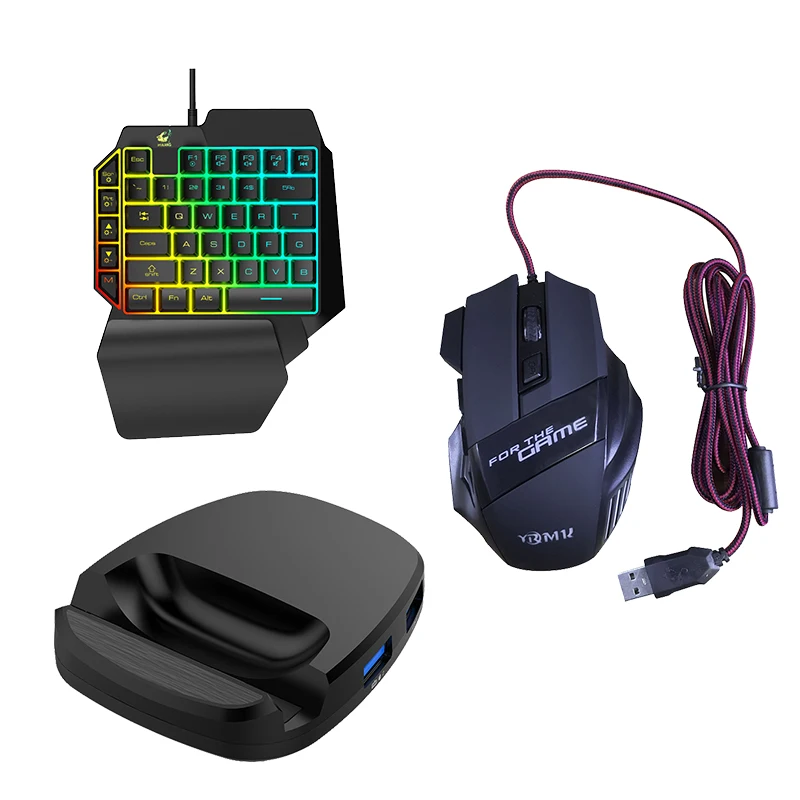 Bluetooth игровая клавиатура мышь комбо-конвертер для Android/IOS PUBG мобильная игра 3 в 1