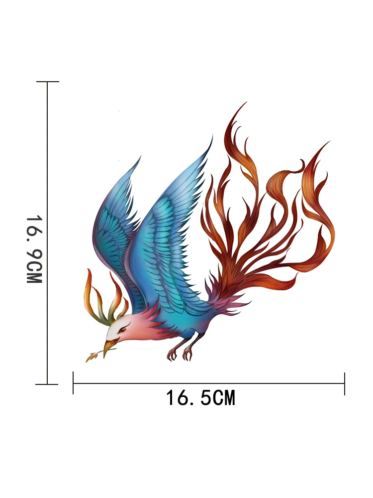 

ZTTZDY 16.5cm*16.9cm Cartoon Beautiful Feathered Bird PVC Car Sticker YJ1-0090