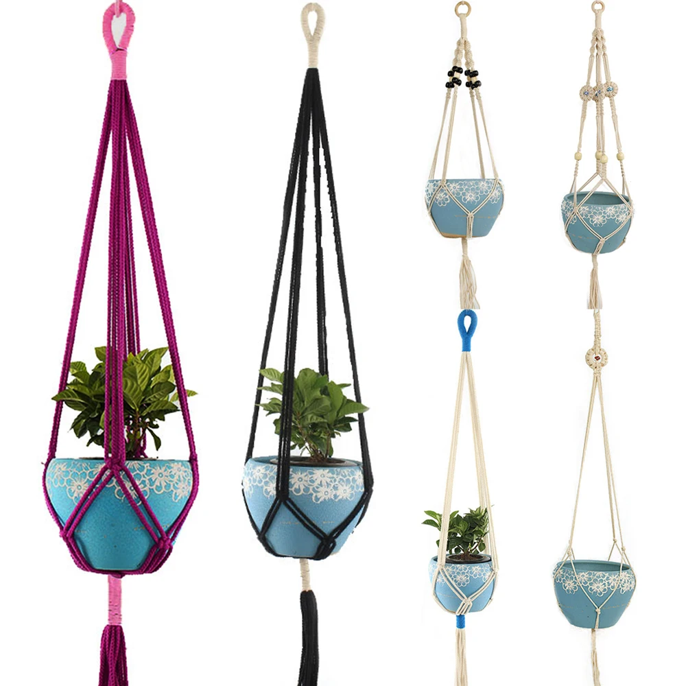 Вешалка для растений держатель садового цветочного горшка веревка подвешивания