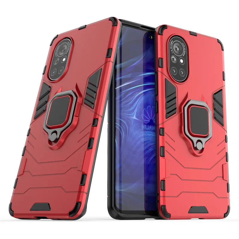 For Huawei Nova 8 Case For Huawei Nova 8 Honor X10 9X 10X Lite Cover Shockproof Silicone Stand Phone Bumper For Huawei Nova 8