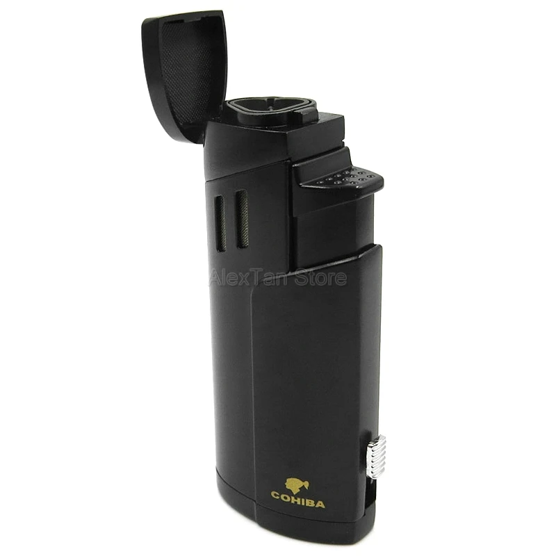 COHIBA Роскошные маленькая металлическая ветрозащитная Зажигалка для сигар карман