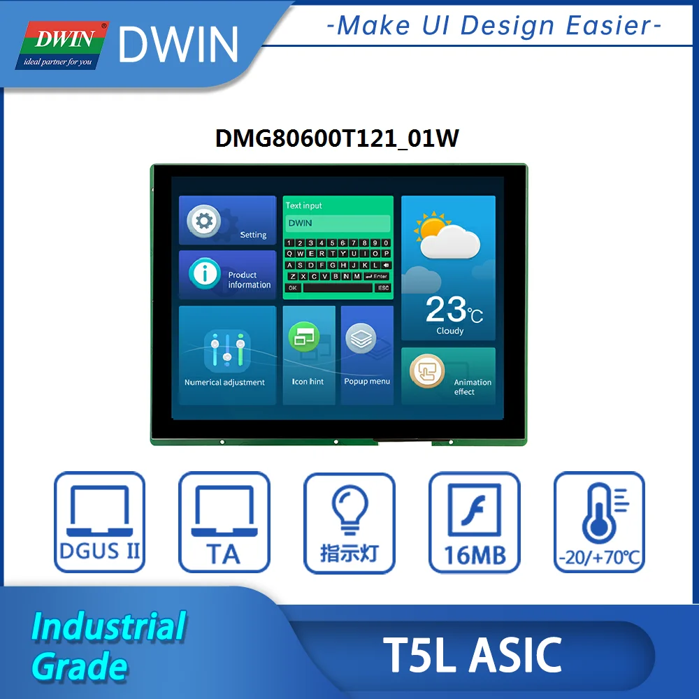 

Dwin 2,5-дюймовый сенсорный экран UART TFT, стандартный промышленный класс 12,1*800, 600 м, цвета, стандартный интерфейс LVDS, умный экран