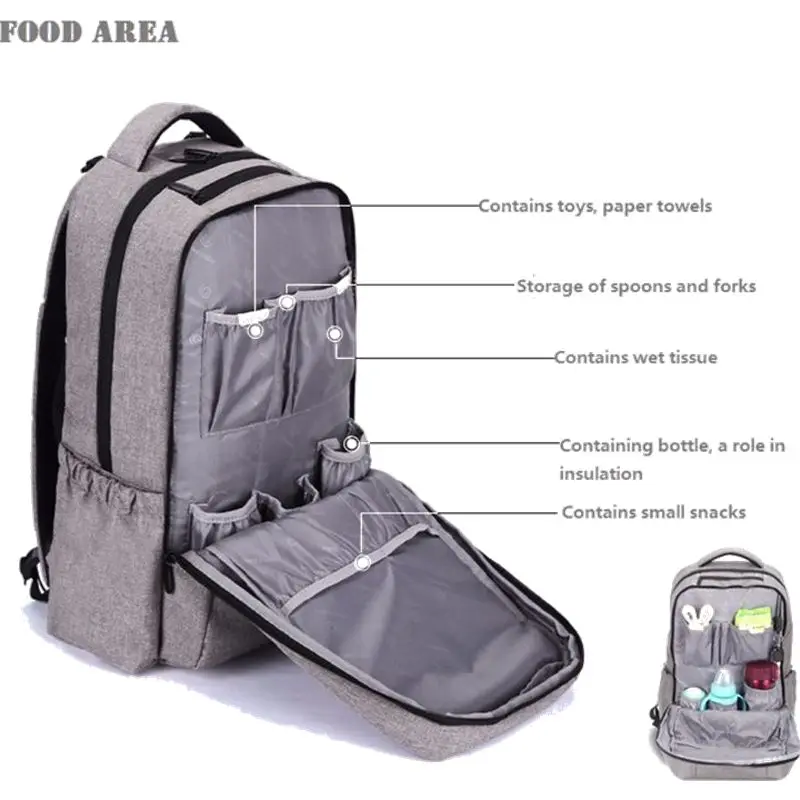 Сумка для пеленок Lekebaby на детскую коляску рюкзак мам дорожный органайзер мам|nappy