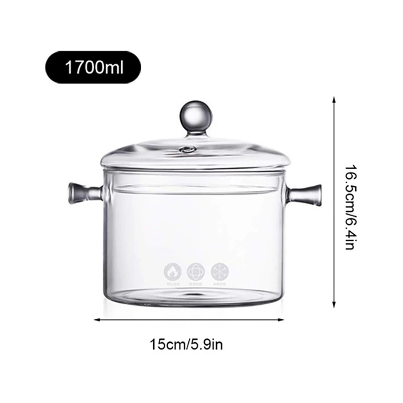 

Стеклянная кастрюля для супа YMEEI 1,5 л