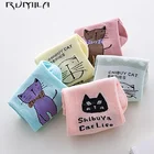 Женские хлопковые носки с котом, высококачественные тонкие короткие женские носки длиной до лодыжки, 1 пара = 2 шт., WS73