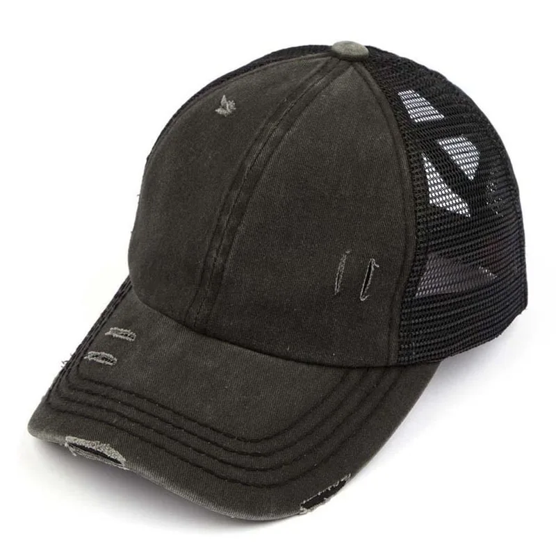 Women Ponytail Baseball Cap Hat 2020 New Arrival Hat Caps Outside Sport Hip Hop Snapback Washed Visor  hats for women  dad hats