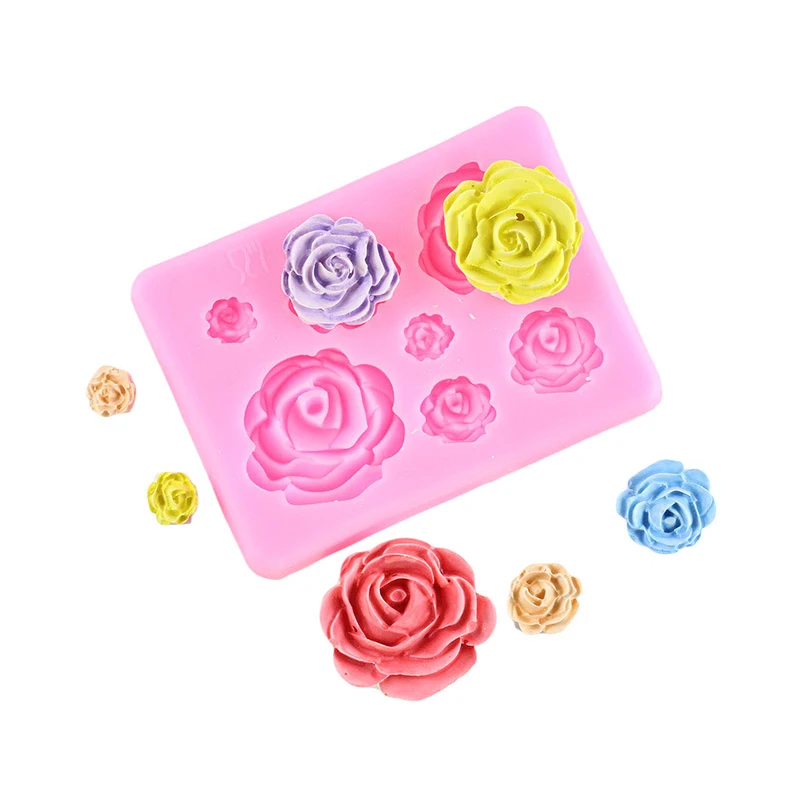 

Rose Flower Silicone Molds Chocolate Confeitaria Candy Fondant Mold Wedding Cupcake Topper DIY Cake Decorating Tools