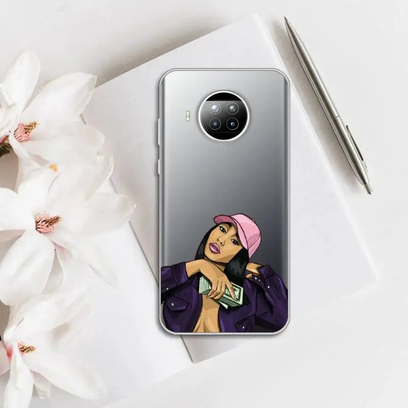

black girl Phone Case Transparent for Xiaomi mi Redmi note 10 t 8 9 pro lite 11 Samsung S 8 9 10 20