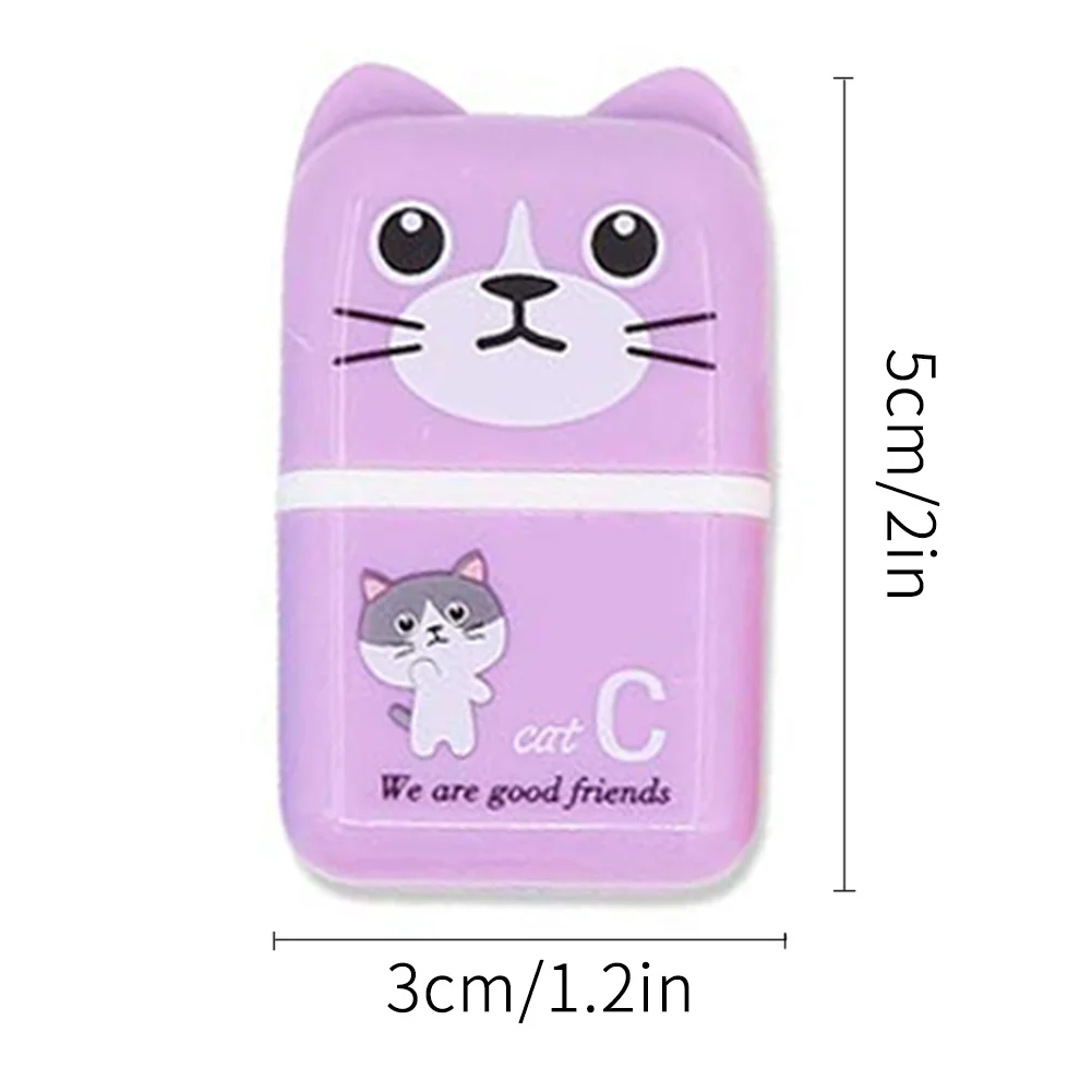 

6pcs Cute Cartoon RollerColorful Rectangle Eraser Rubber Students Stationery Kids Gifts School Office Correction Supplies Eraser