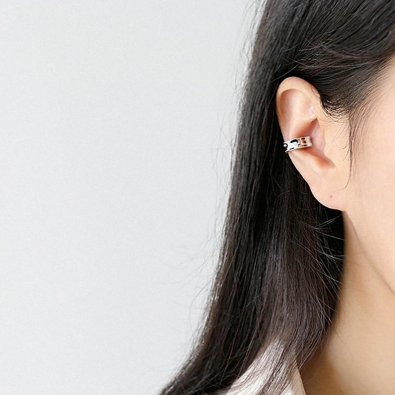 

Springlight Irregular Ear Clip Without Pierced Earrings Real 925 Sterling Silver Handmade Fine Jewelry Earrings For Women