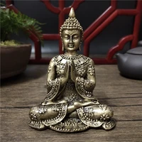 thailand buddha statues home decoration bronze color resin crafts meditation buddha sculpture feng shui figurines ornaments