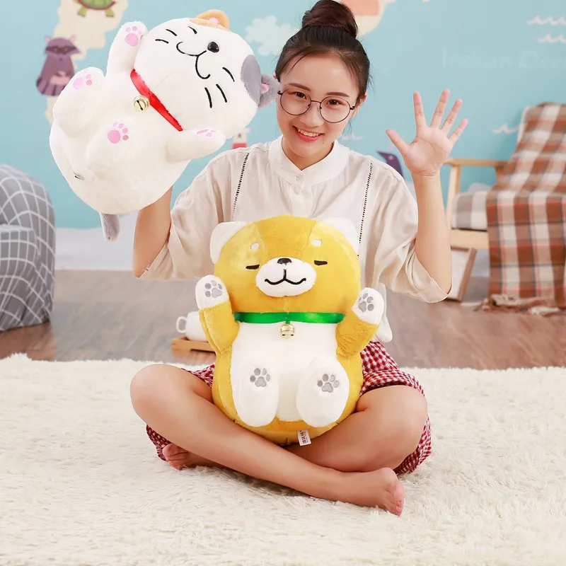 Вт 30 40 см мягкие пухлые Кот на удачу Плюшевые игрушки Косплей Shiba Лисья Секретная