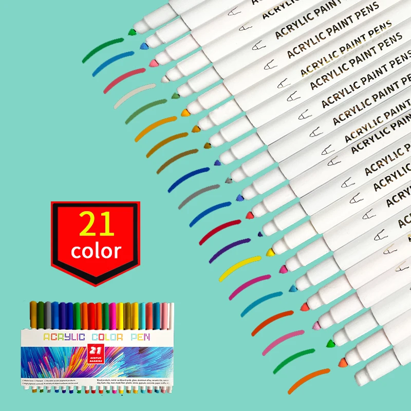 

21/25 Metal Pen Color Ink Pen Painting Marker Graffiti Diy Children's Game Decompression Toy Art Supplies Marker Pen