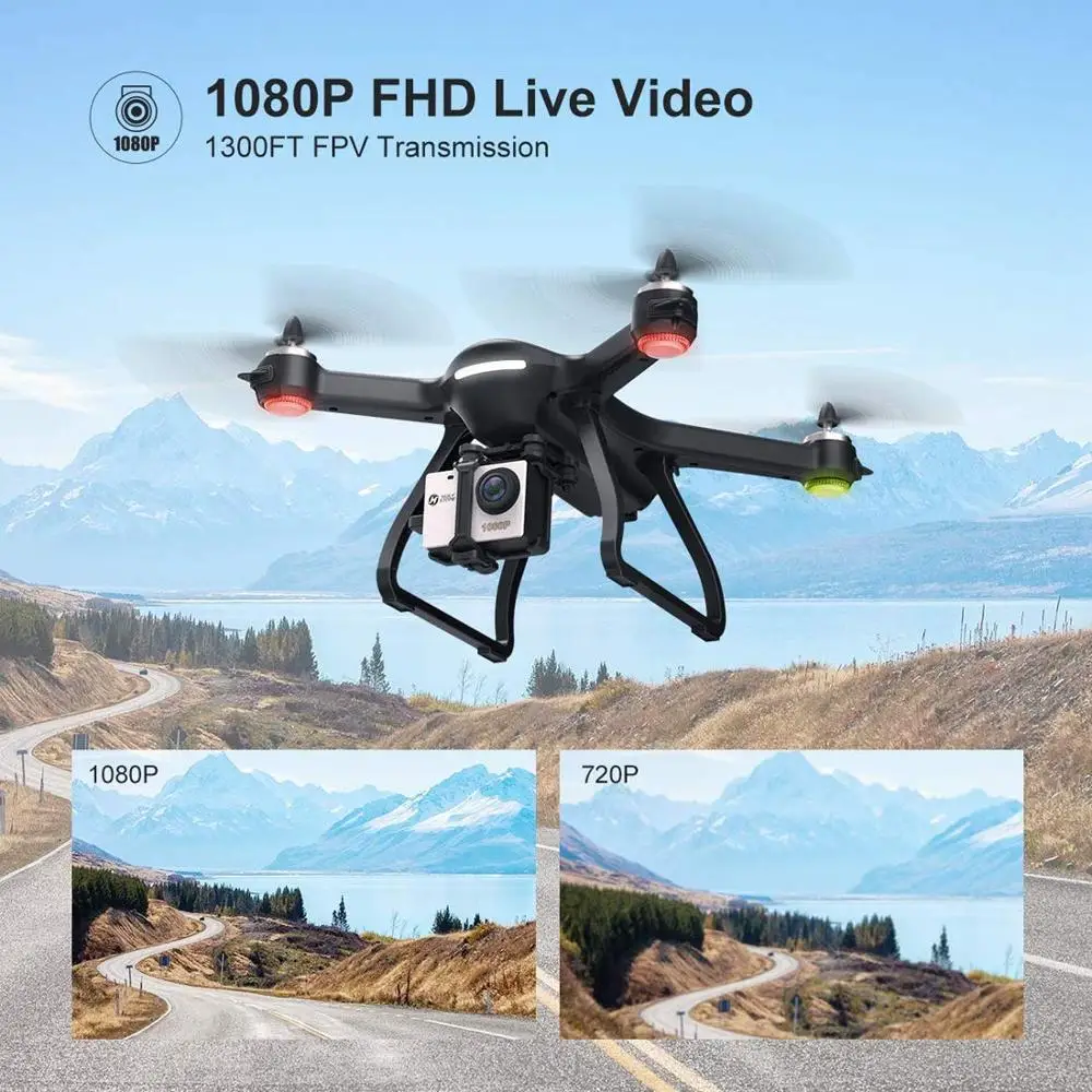 Holy Stone HS700 gps Дрон с камерой HD 1080P 110 ° FOV широкоугольный FPV видео 5G Wi-Fi камера Дрон вертолет профессиональный