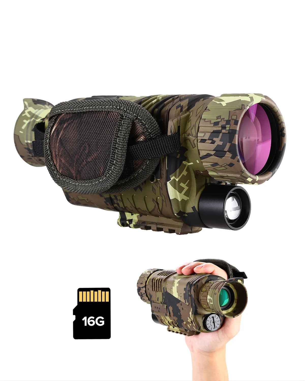 

Infrared Digital Night Vision Monocular Binoculars 16G IR Telescope 5x8 Optics Scope Photo Video Recording Hunting Camera Device