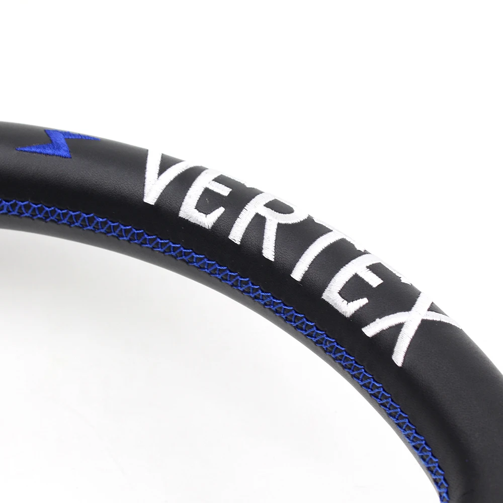 Кожаный спортивный руль с вышивкой VERTEX 13 дюймов 330 мм|Рулевые колеса и ступицы