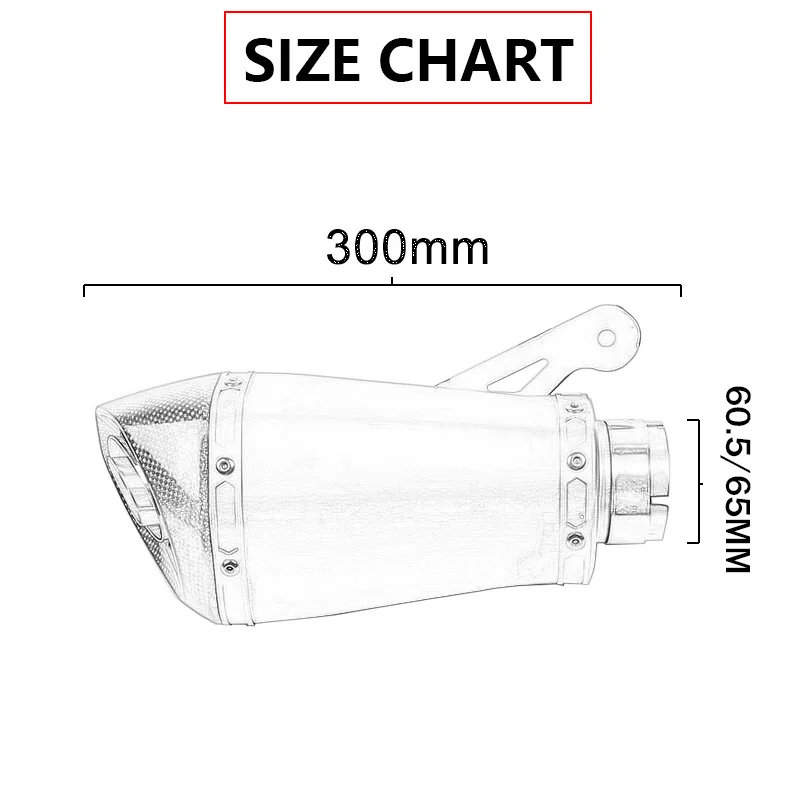 Выхлопной глушитель для мотоцикла 60 мм 65 съемный BMW S1000RR 2010 2014 S1000R 2016|Выхлопные