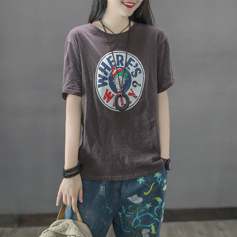 Женская льняная рубашка Повседневная хлопковая и с коротким рукавом футболка 2020