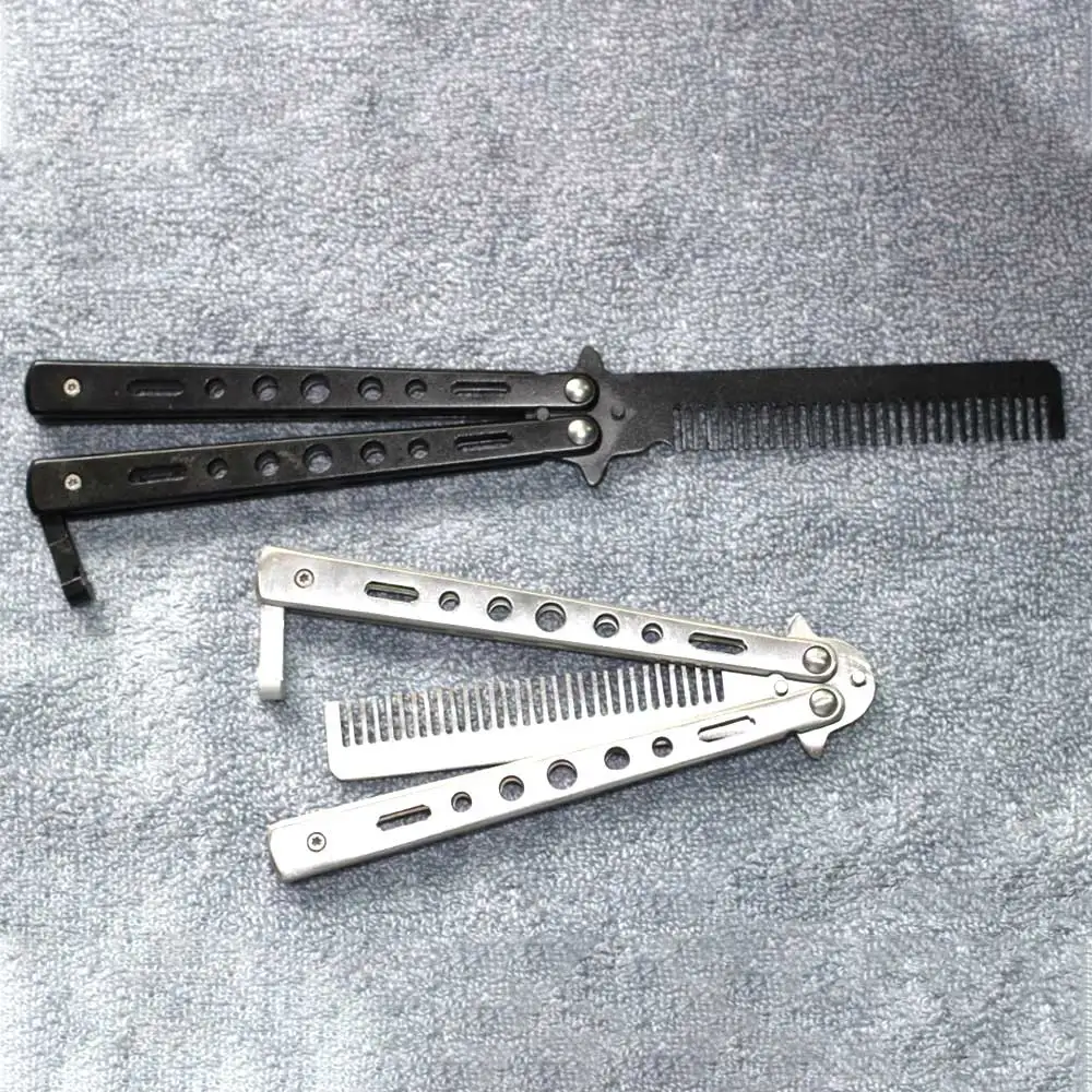 Профессиональный салон красоты складной нож из нержавеющей стали расческа
