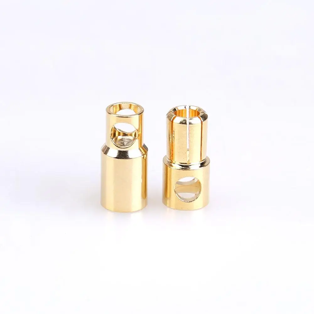 

20 Pairs Gold Bullet Banana Connector Plug For ESC Battery Motor 2 /6 /8mm Gold Bullet Connector Plated For ESC Battery