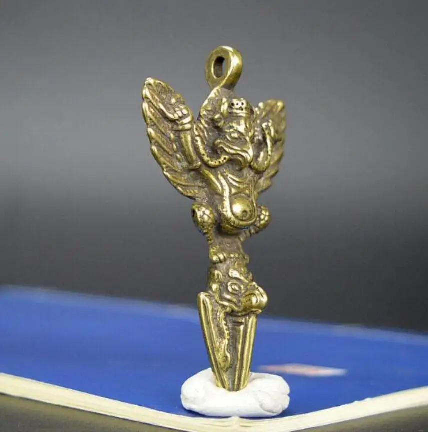 Медная Статуя YM изысканный китайский кулон в виде птицы с золотыми крылатыми