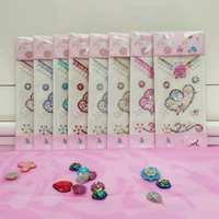 1pc heart shaped resin acrylic diamond sticker diy scrapbooking mobile phone performing makeup decor nail stick label stationery