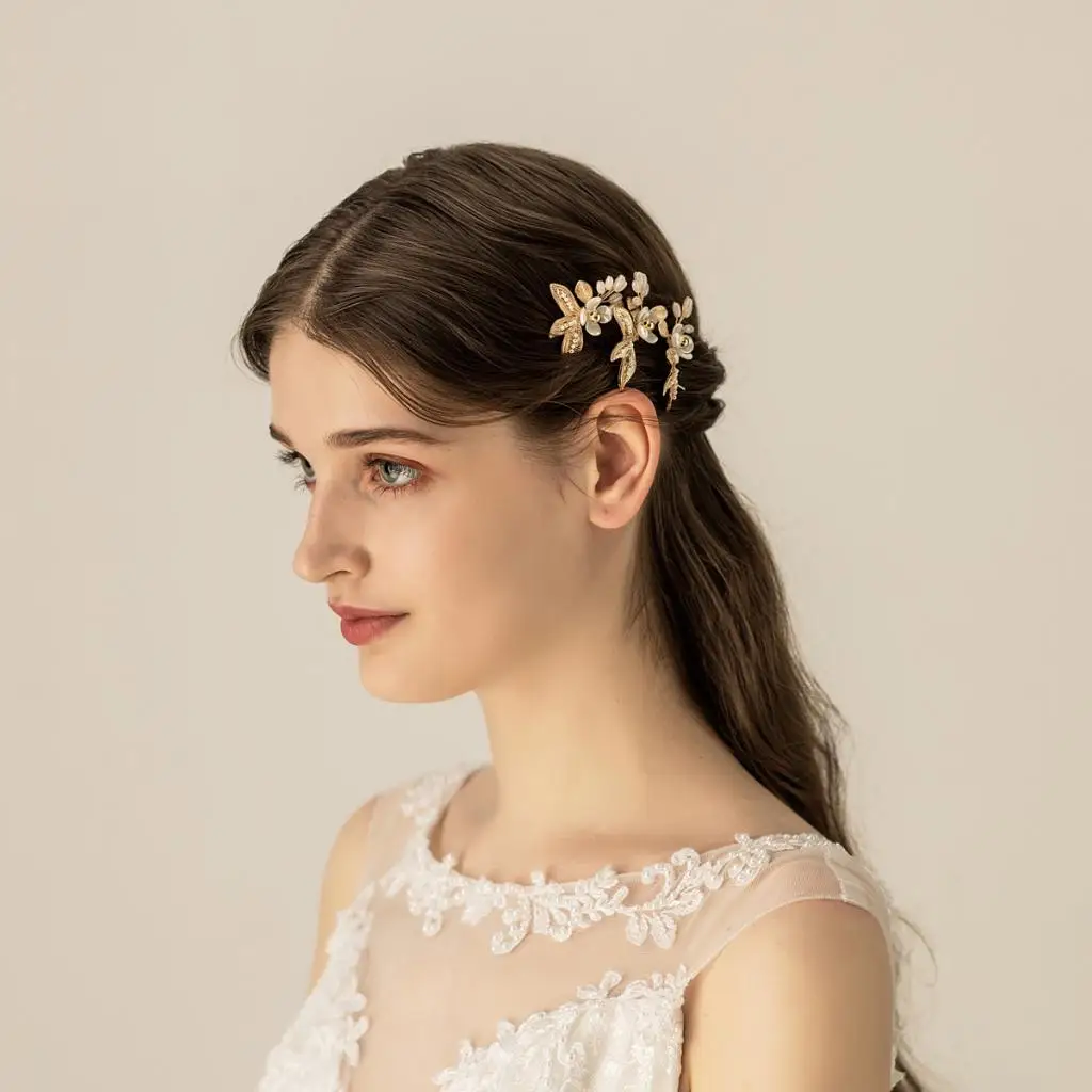 

Chinese Traditional Hair Sticks Pearl Flower U Shape Hair Stick Girls Gifts