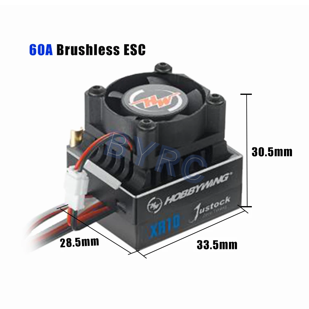 Щеточный электронный регулятор скорости Hobbywing Xerun XR10 Justock 60A датчиками