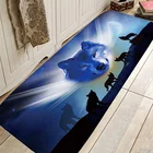 Противоскользящий длинный кухонный коврик, 3D Рисунок волка, предмет интерьера гостиной, Придверный коврик, кухонный коврик