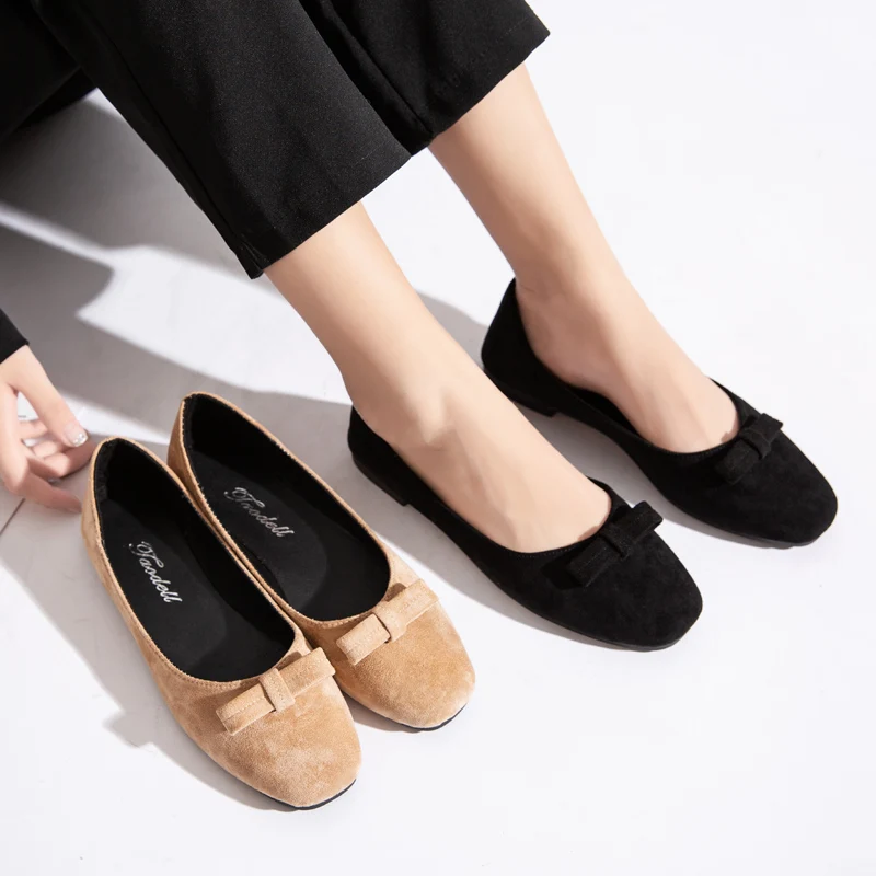 Элегантная простая Стильная однотонная удобная модная женская обувь на плоской