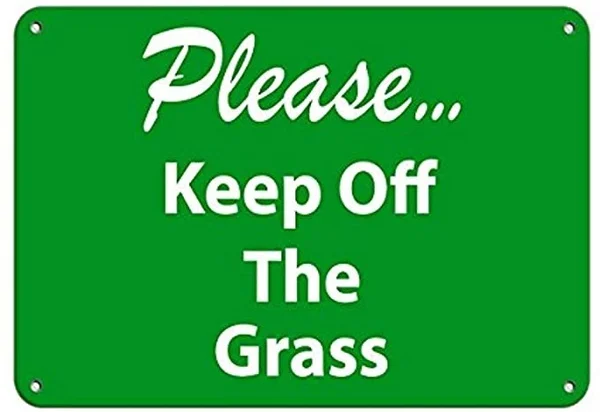 

Notice Board Please Keep Off The Grass Metal Tin Sign Wall Stickers Home Decor