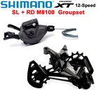 Переключатель передач Shimano DEORE XT M8100, механизм переключения передач для горного велосипеда, 1x12 Скоростей, оригинальный, RD M8100, SL M8100