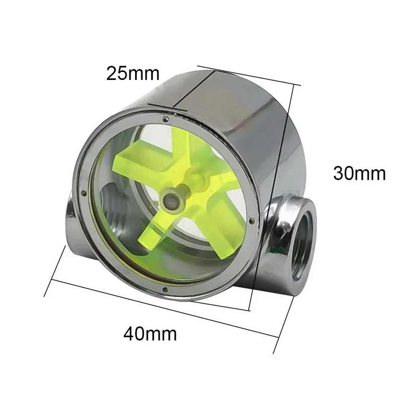 Измеритель расхода воды тестер с резьбой G1/4 медный хромированный 2 способа |