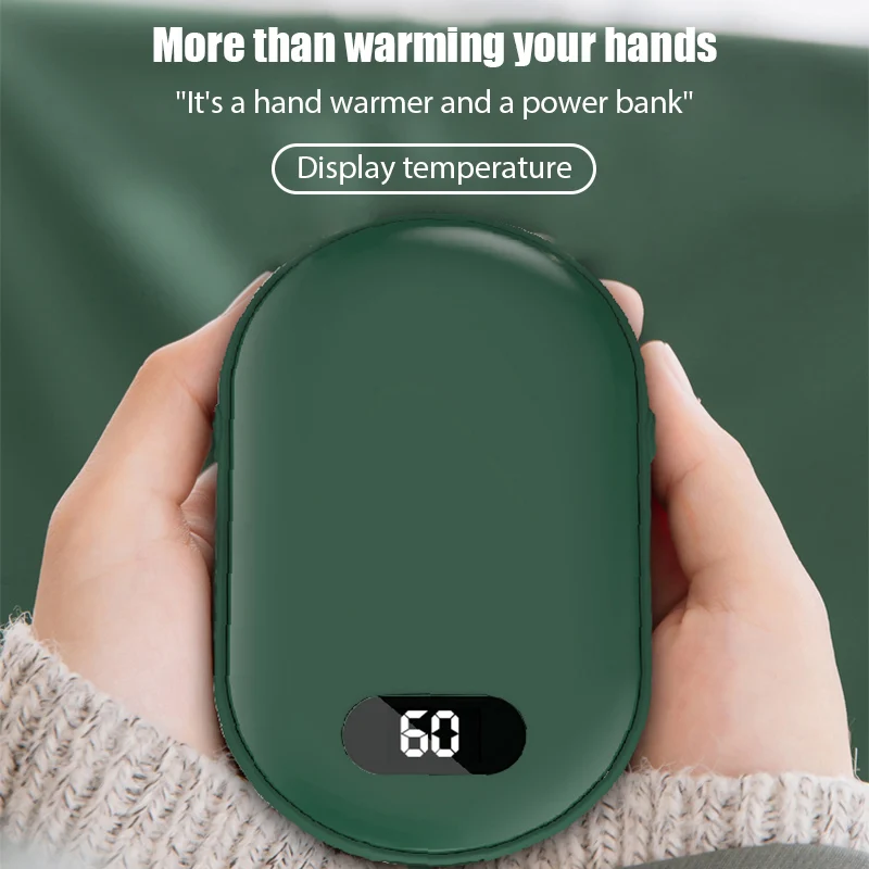 

Обогреватель для рук, USB перезаряжаемый портативный внешний аккумулятор, цифровая фотография, 5200 мАч, двухсторонний нагреватель, многоразо...