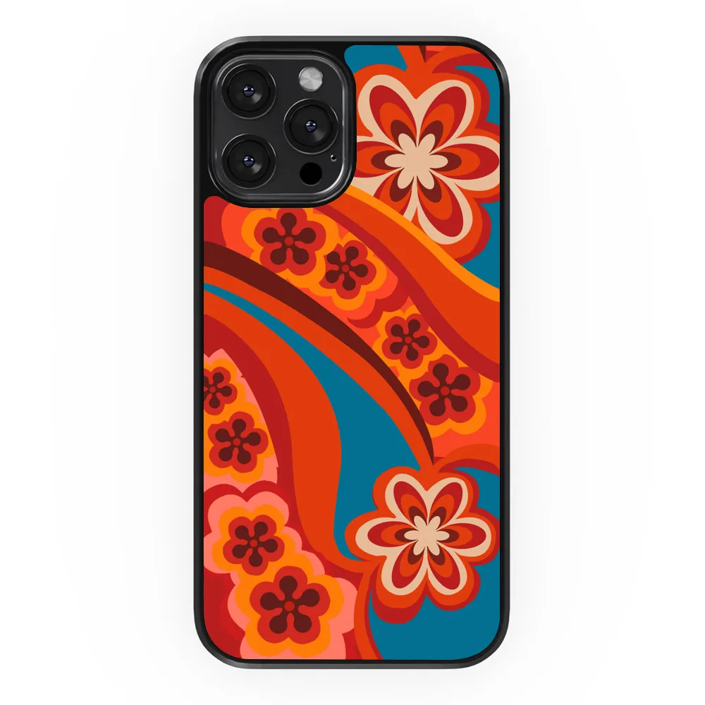 

Retro Rainbows Funky Flowers Phone Case For iPhone 13 12 11 Pro Max Mini X XS XR 7 8 Plus SE 2020 For Man Woman Silicone Frame