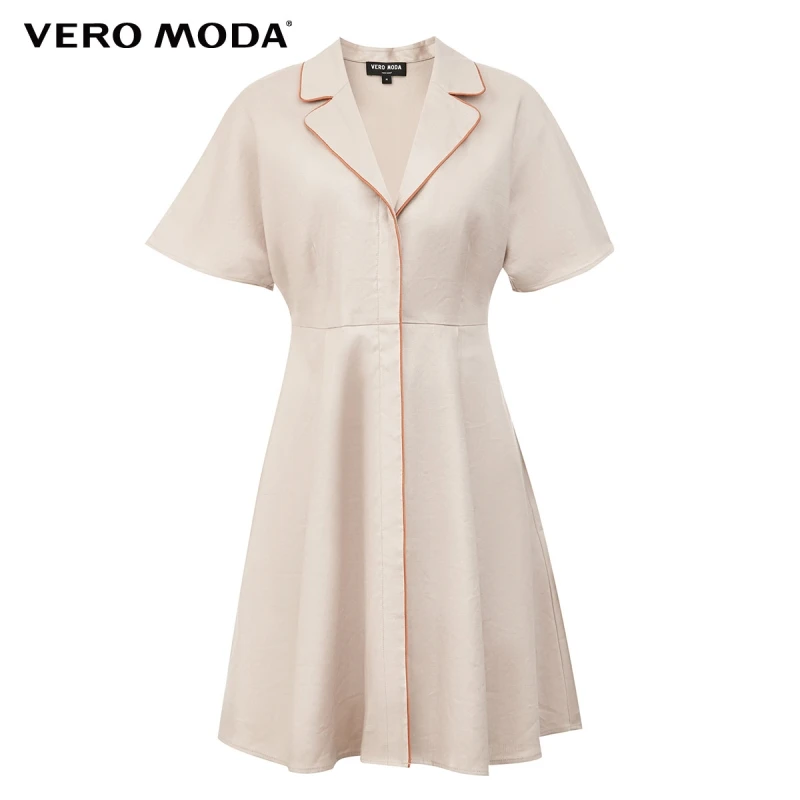 

Vero Moda Women Vintage Office High Waist V-neck A-line Dress | 3202SZ526