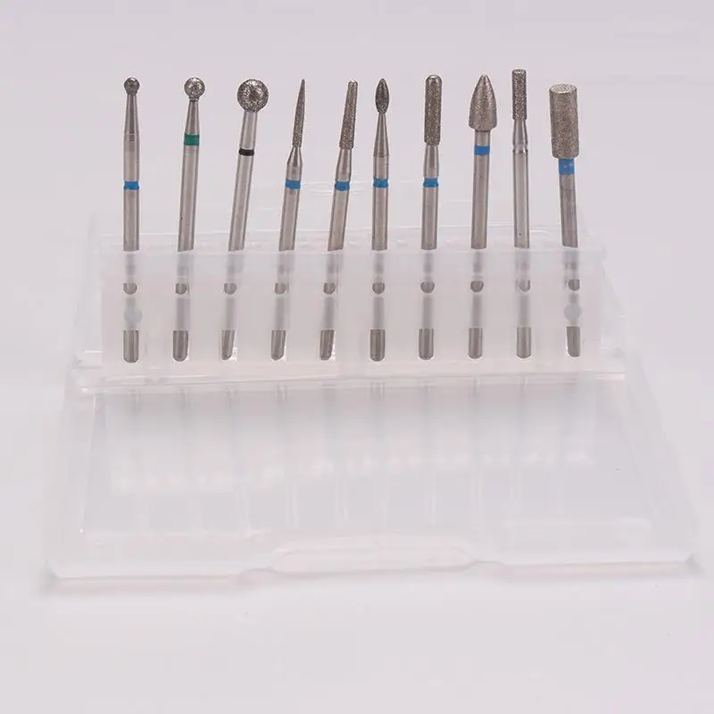 Аппарат для маникюра и педикюра с керамическими алмазными насадками 10 шт.|Принадлежности дизайна ногтей| |