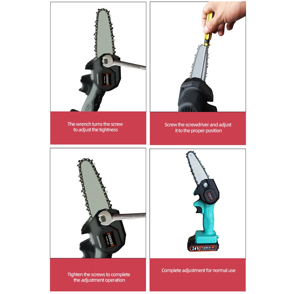 

24V Electric Saws Woodworking Electric Saw Garden Logging Portable Electric Pruning Saw Mini Electric Chain Saw Lithium Battery