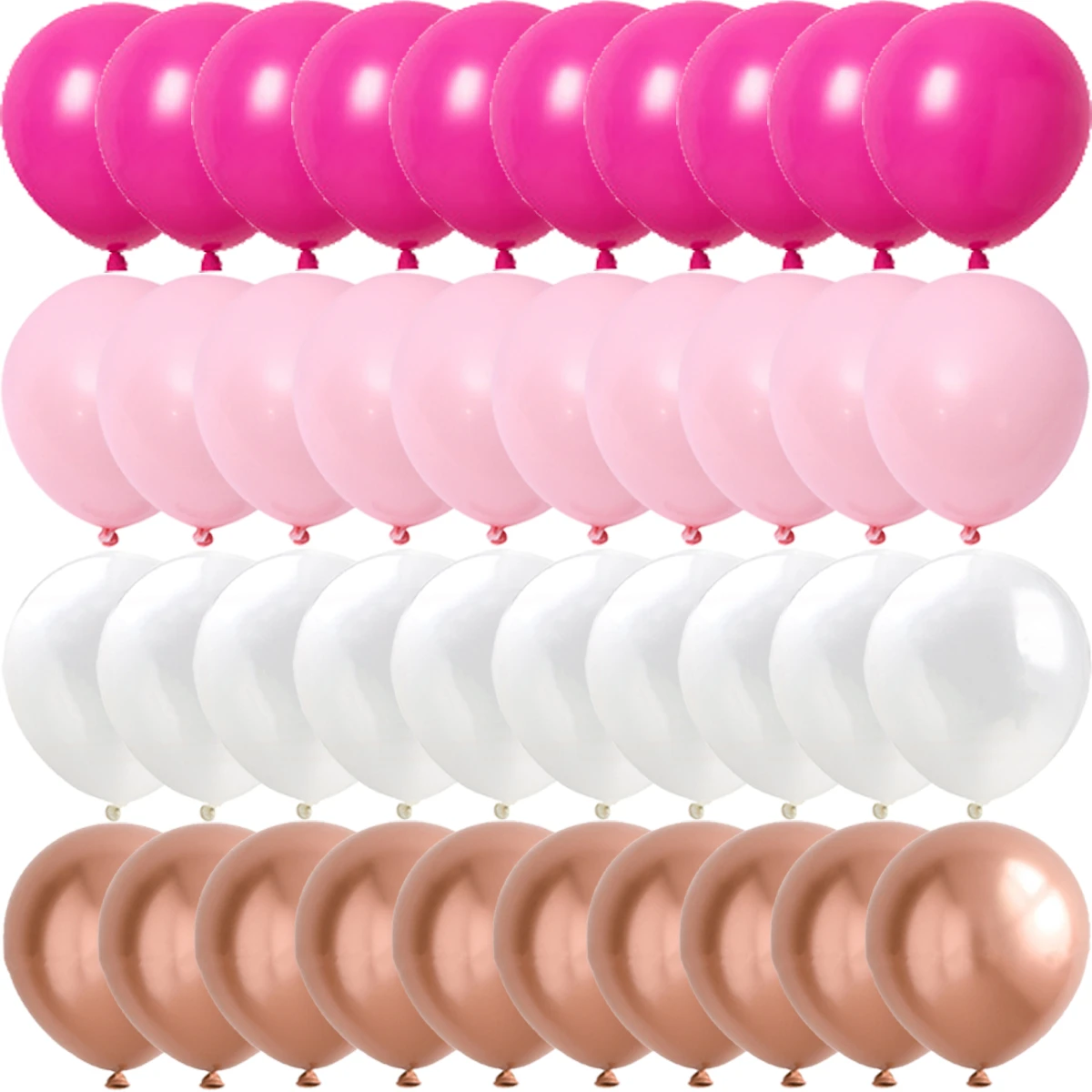 

Розовые матовые латексные шары с конфетти