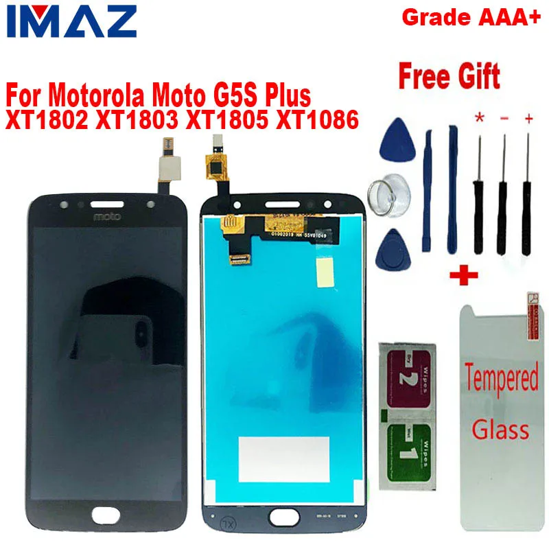 ЖК дисплей IMAZ AAA 5 дюйма для Motorola Moto G5S Plus сенсорный экран с дигитайзером в сборе