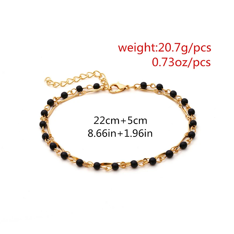 

Boho Summer Anklets For Women Simple Multilayer Beaded Foot Chain Ankle Bracelet Jewelry Beach Accessories