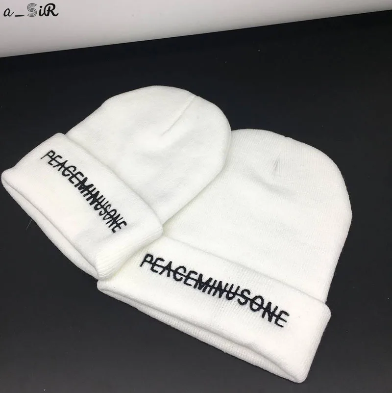 

A _ sir Bigbang Peaceminusone вязанные шапочки с вышивкой G-Dragon персональный альбом Kwon Ji Young унисекс аксессуар весна осень зима