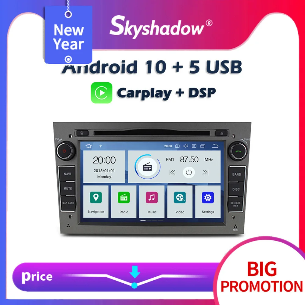Автомобильный DVD плеер Carplay DSP PX6 IPS Android 10 4 Гб + 64 GPS карта радио для Opel Zafira Vectra Antara Astra