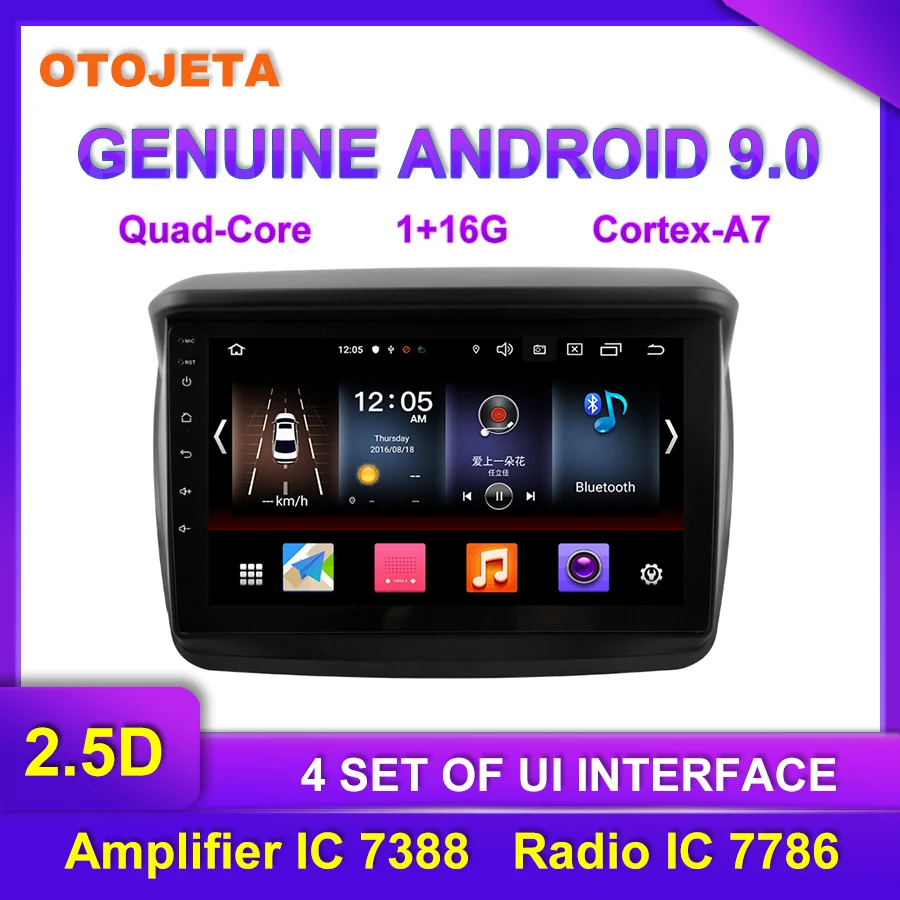 Прямая с фабрики OTOJETA Android 9,0 Автомобильный мультимедийный радио для Mitsubishi L200 gps навигация по Bluetooth Pajero магнитофон