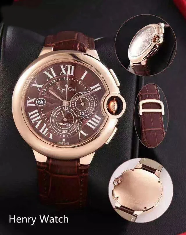 

Luxury Brand New Men Watch Rose Gold Daydate Sapphire Automatic Mechanical Rome Stainless Steel Black Blue Leather Strap