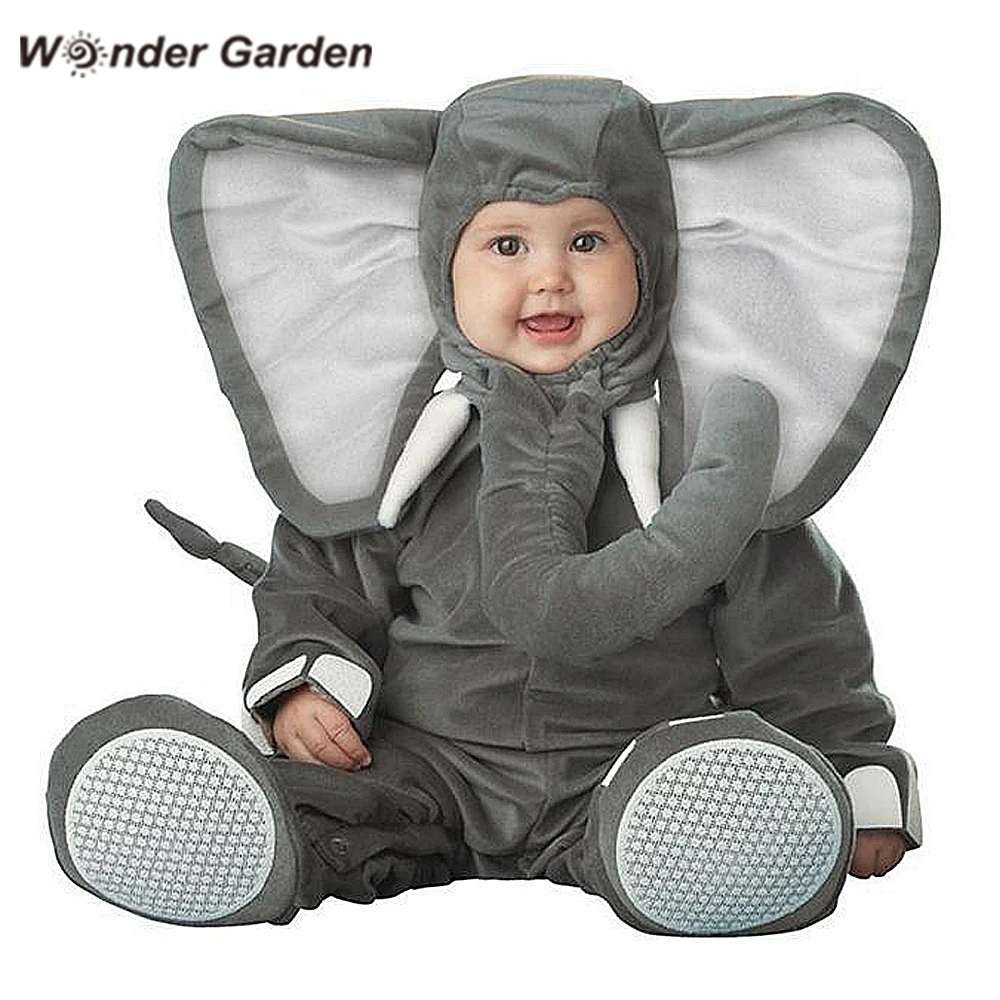 

Wonder Garden Infant Toddler Baby Boys Elephant Animal Halloween Cosplay Costume Purim Holiday Costume Jumpsuits