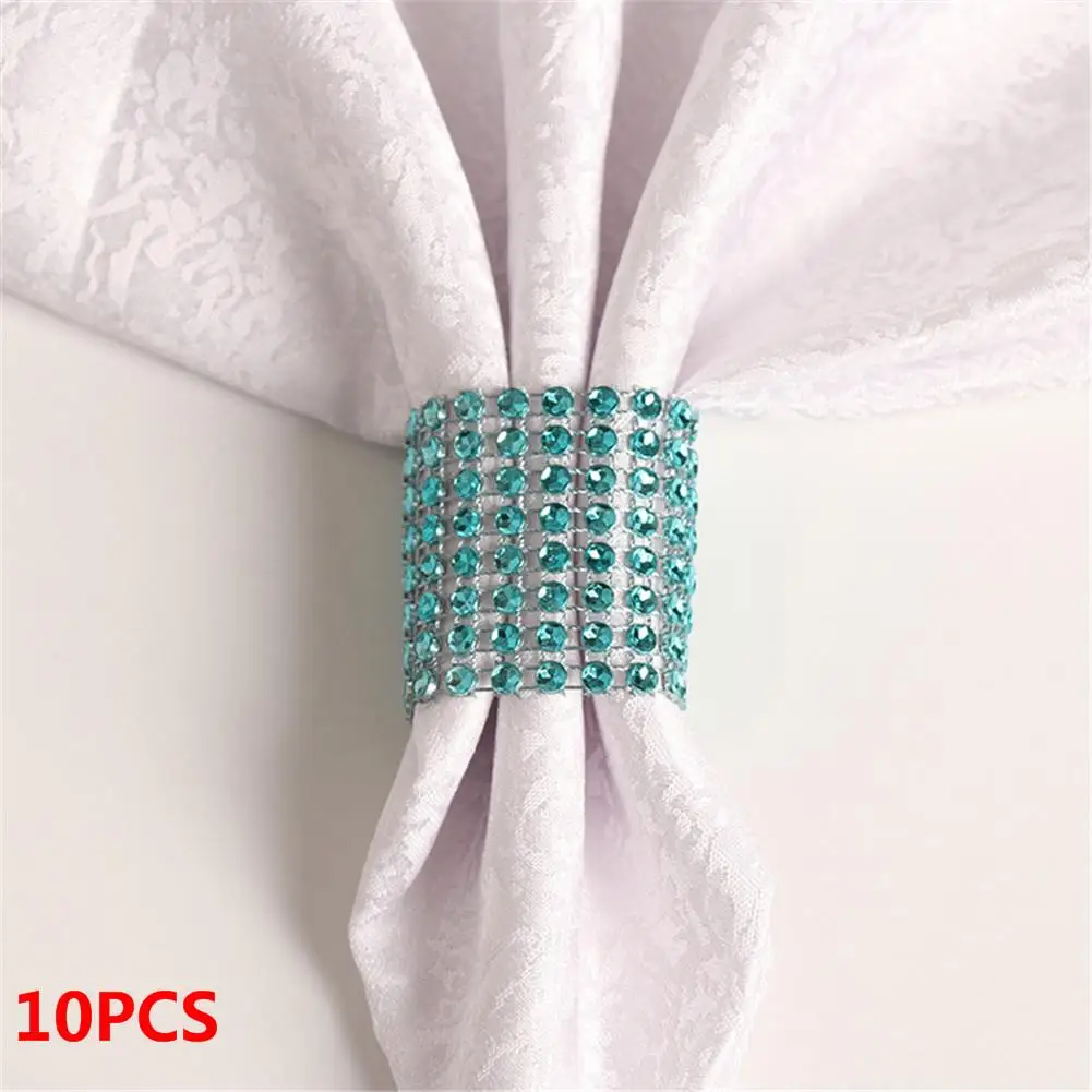 10pcs 10 12 шт. кольца для салфеток для свадьбы Алмазный держатель для салфеток чашка цветочный орнамент вечерние декор для банкетного стола аксессуары салфетка пряжка - Цвет: 10pcs 10
